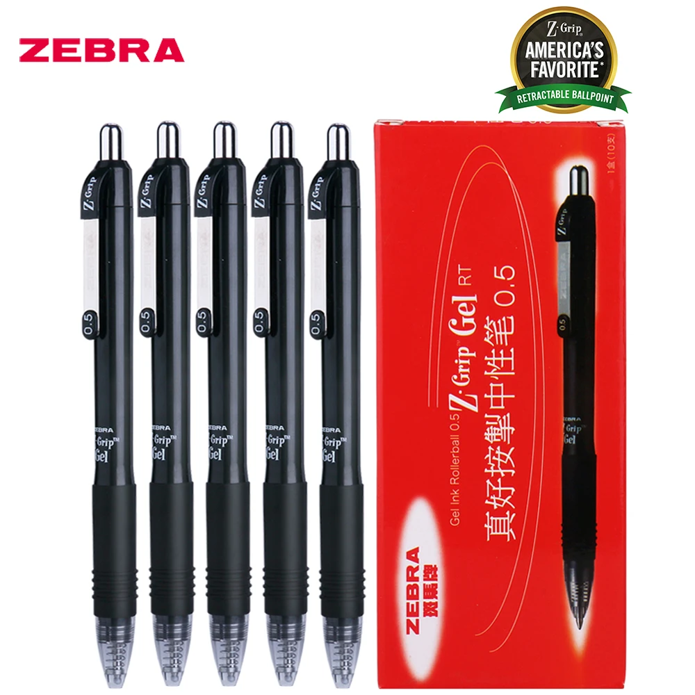 

Zebra Pen Z-Grip Retractable Gel Pens Ballpoint Black Ink 0.5mm Black Ballpoint for Writing Refills Office School Supplies