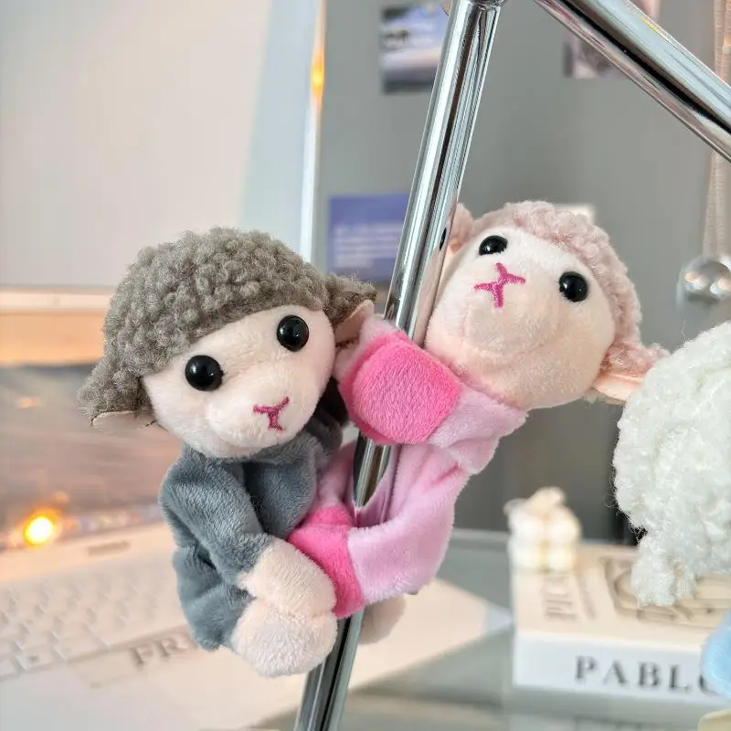 Cute Sheep Plush Fridge Magnet Cartoon Fluffy Lamb Doll Strong Magnetic Refrigerator Sticker Kitchen Decor 2027 New Year Gifts