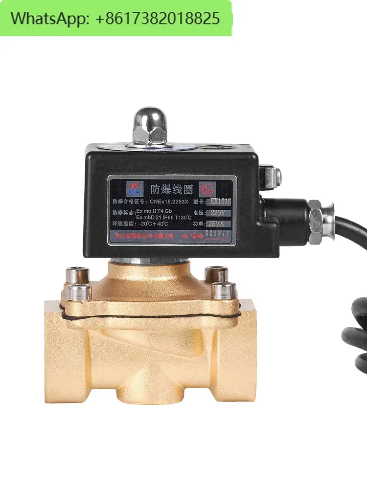 

Brass normally closed explosion-proof solenoid valve high temperature pipeline electronic control valve ac220v24v4 points