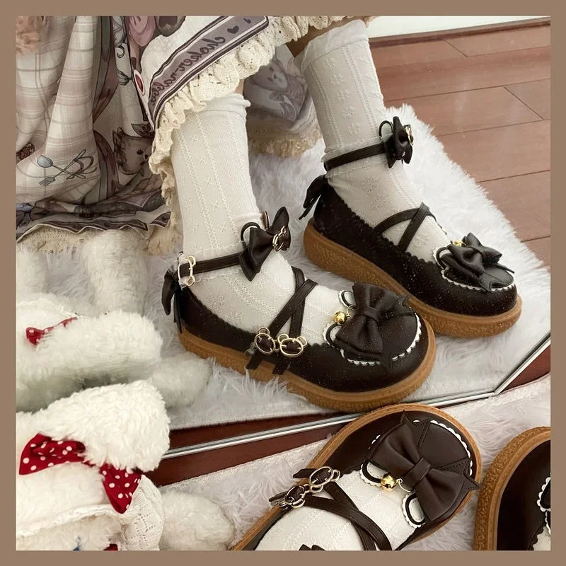 Chaussures Lolita Gothiques à Plateforme pour Femme, Souliers à Essence, Uniforme JK, COéventuelles LAY COSTUM, Été