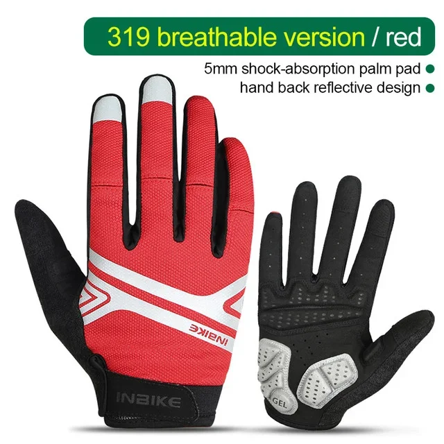 Inbike MTB Fahrrad handschuhe Voll finger Touchscreen Rennrad handschuhe Fahrrad Anti-Rutsch Mountain Outdoor Sport handschuhe Zubehör