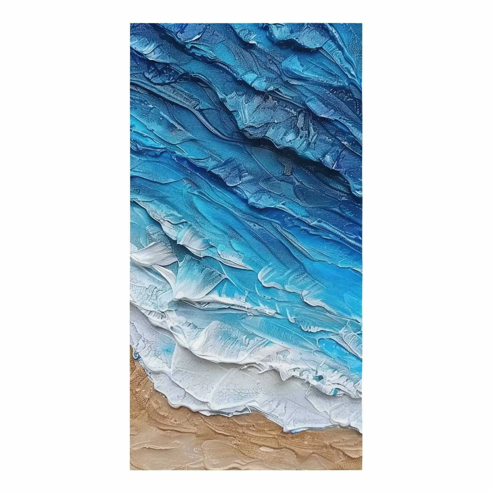 Ocean Waves Gradient Oil Painting Microfiber Towel Absorbent Kitchen Cleaning Cloth Dish Towel Household Cleaning Towel