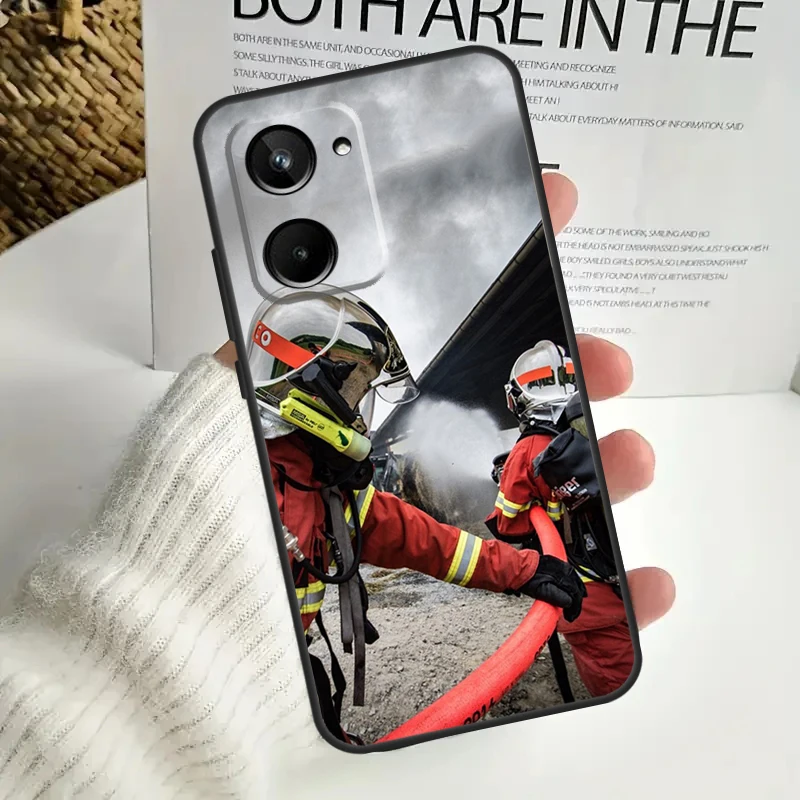 Firefighter Heroes Fireman For Realme GT Neo 5 GT5 9 10 11 12 Pro Plus C30 C31 C33 C35 C25s C21Y C51 C55 C67 C53 Case