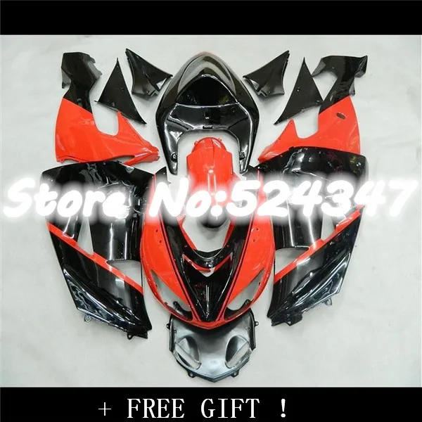 Addmotor Injection Mold Fairing For Kawasaki ZX-10R ZX10R ZX 10R 2006 2007 06 07 Red Black K1640 for Ninja-Hey