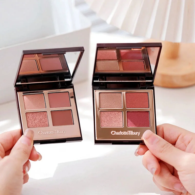 CT 4-Color Highlight Eye Shadow Plate Pearl Matte Finish Brighten Long-lasting Makeup Fine Glitter Eye Easy To Color Cosmetics