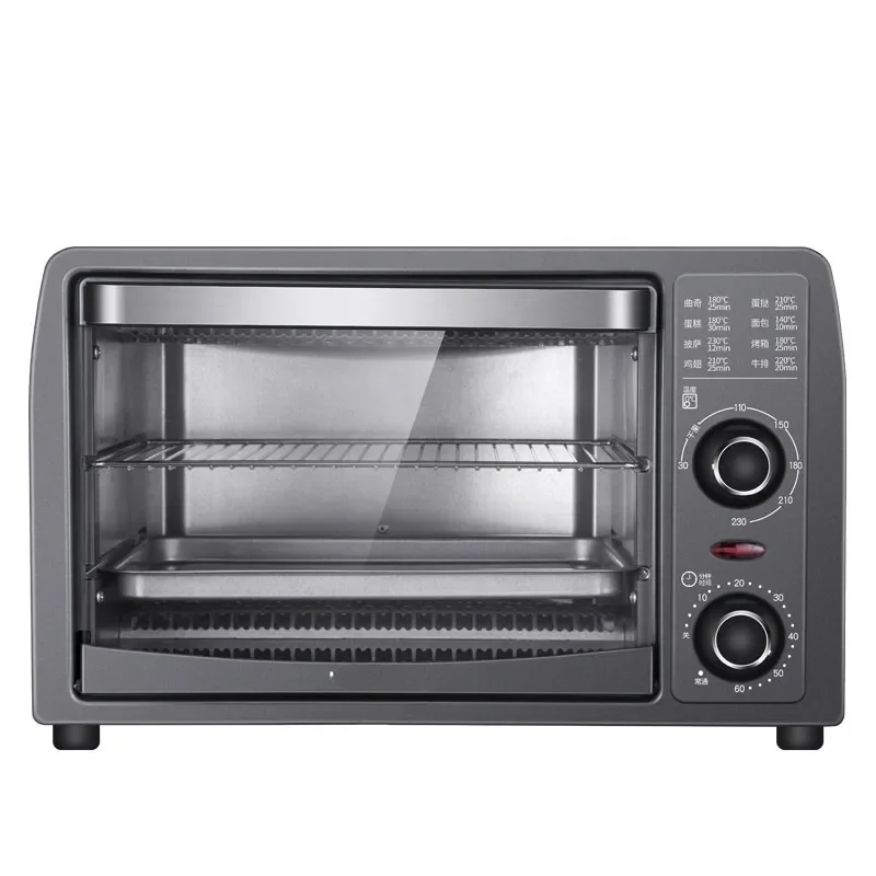 Electric Oven 4 Slice Multi-function Stainless Steel with Timer Bake Broil 1050W Includes Pan and Rack