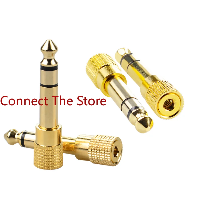 

3PCS Supply Audio Adapter 6.35 Stereo Revolution 3.5 Female Microphone Plug Gold-plated