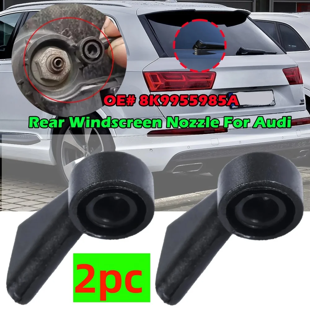 2pcs Windshield Wiper Washer Nozzles For Audi A4 A6 Estate B7/B8 Allroad Enhanced Visibility Rain-Resistant Wiper Washer Parts