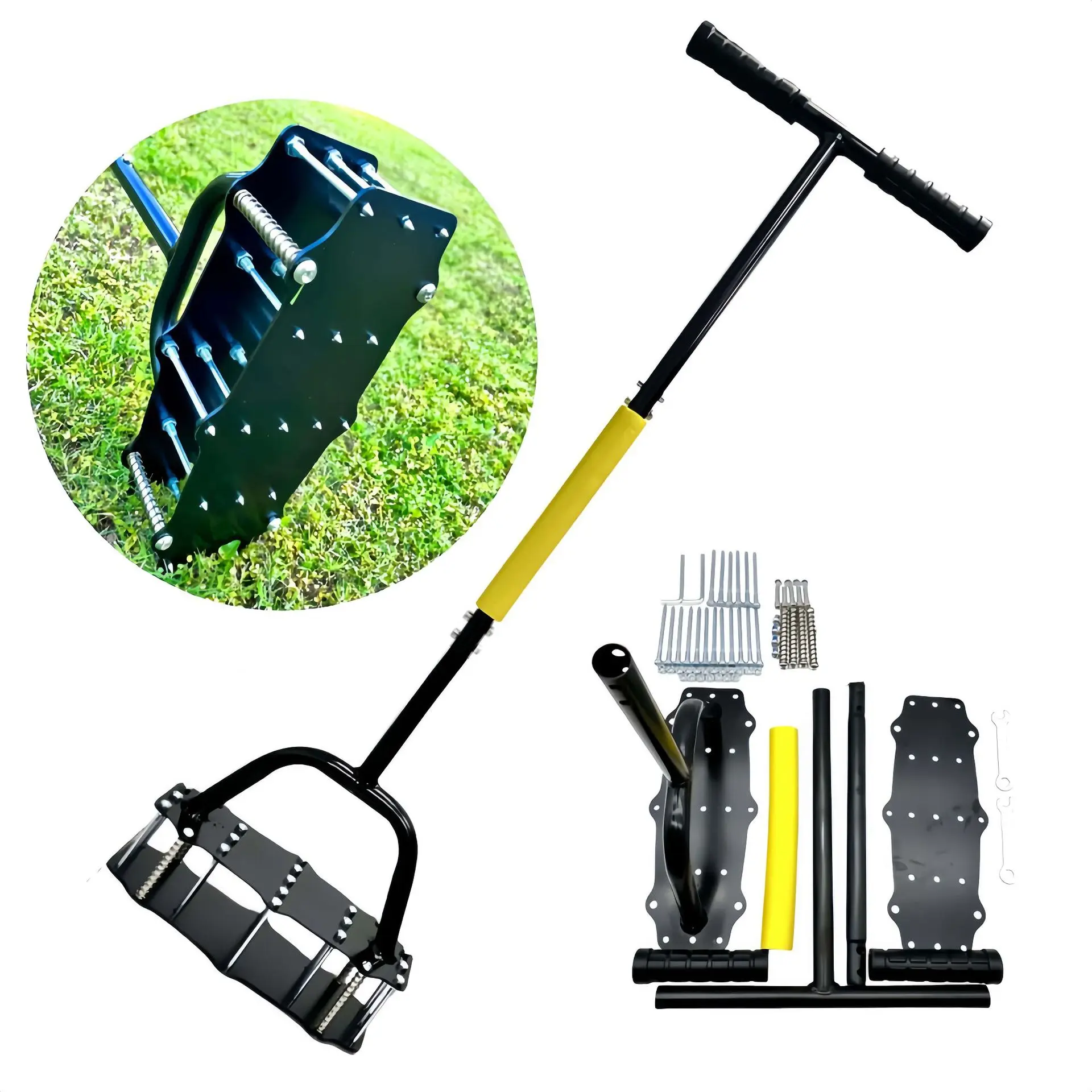 Industrial Grade Manual Soil Turner Spring-Loaded Garden Labor-Saving Soil Puncher Lawn Soil Loosener Customizable OEM Tool