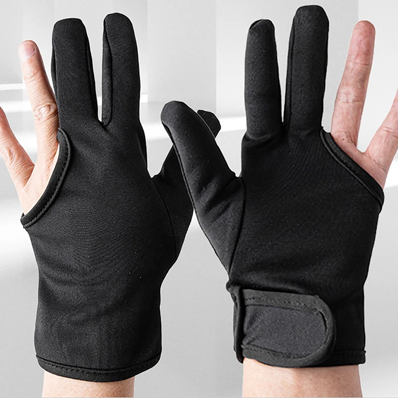 

Heat-resistant Three-finger Gloves For Hair Salon Polyester Cloth Hairdressing Glove Straightening Curling Styling Accessories