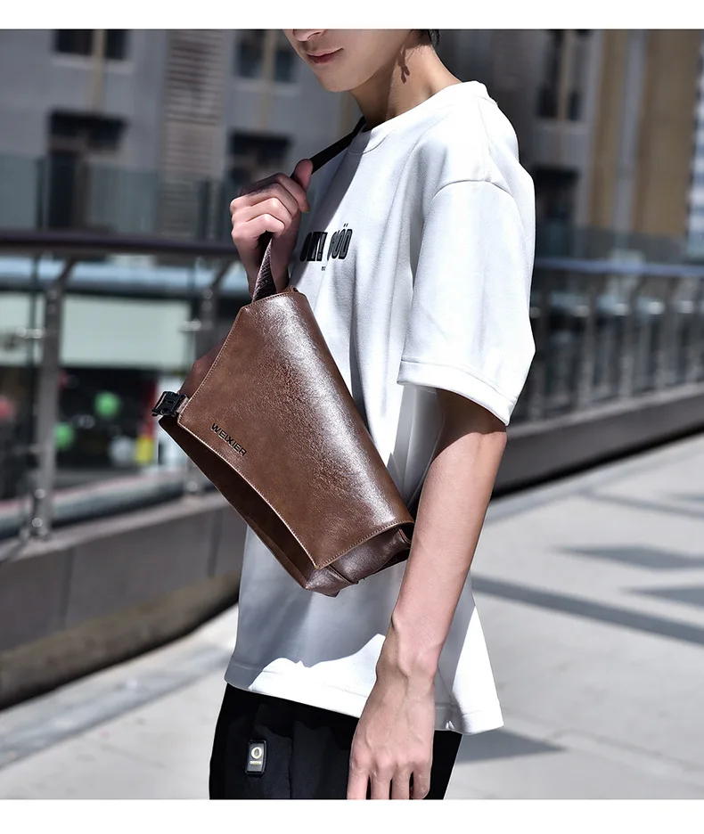 New Men's Crossbody Bag, Casual and Fashionable Shoulder Bag, Waterproof Messenger Bag, Large Capacity and Simple Crossbody Bag