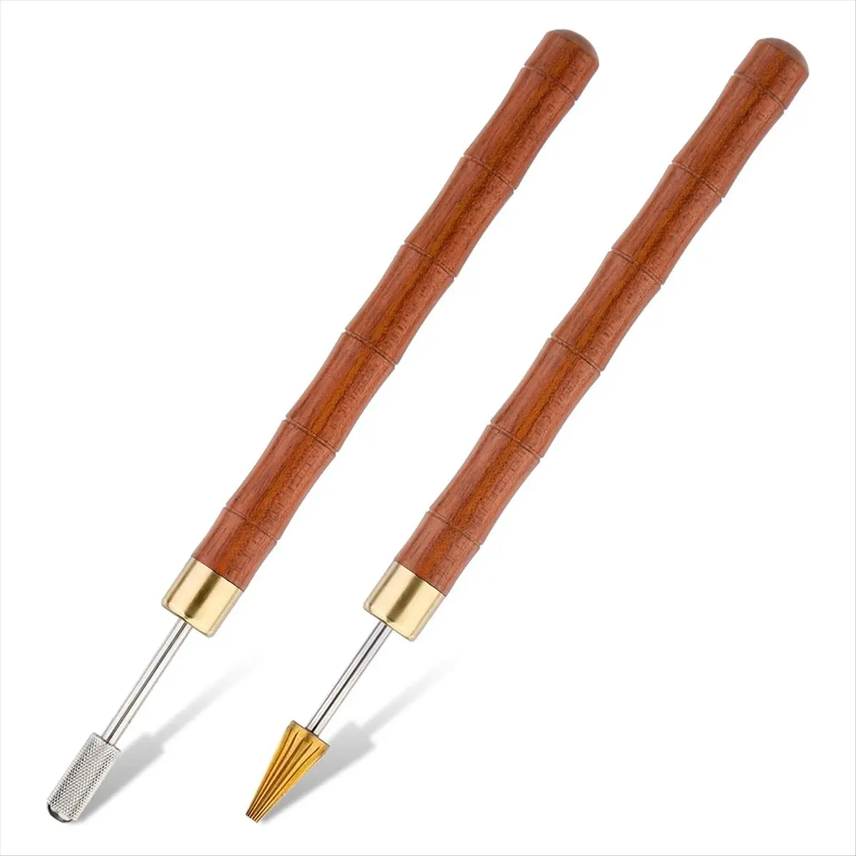 A45I 2pcs Leather Edge Dye Pens, Leather Edge Roller Pen Applicator, Leather Edge Printing Tools for Leather Craft DIY Work