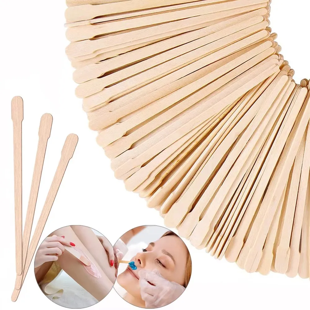 200/500 Stuks Wax Stick Voor Ontharing Draagbare Houten Spatel Kleine Sticks Neus Applicator Wenkbrauw Vormgeven Waxen