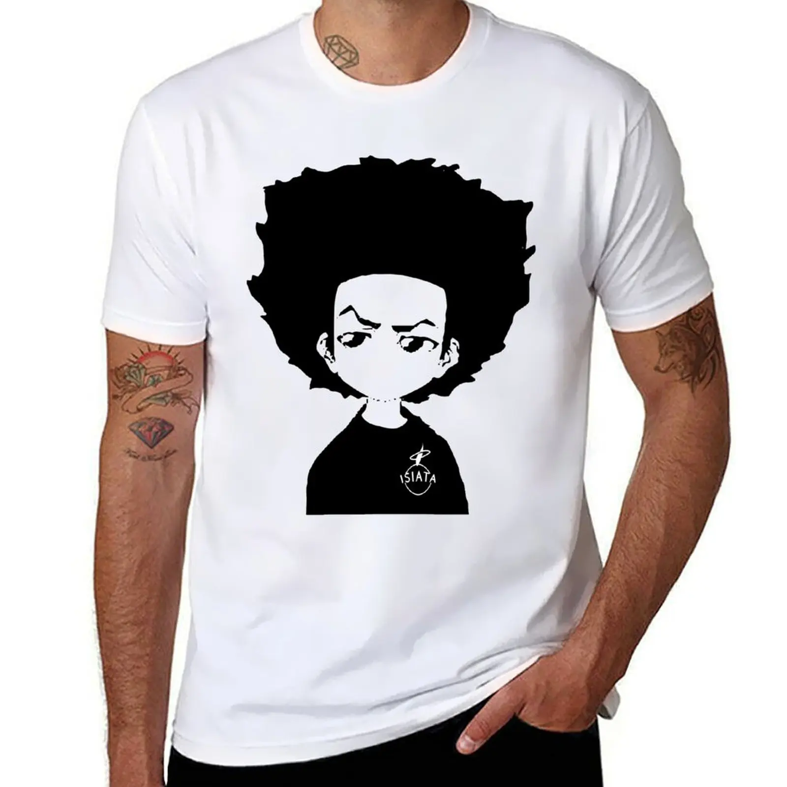 

The Boondocks Huey T-Shirt t shirt men 100% cotton luxury brand cotton t shirt pack T-Shirt
