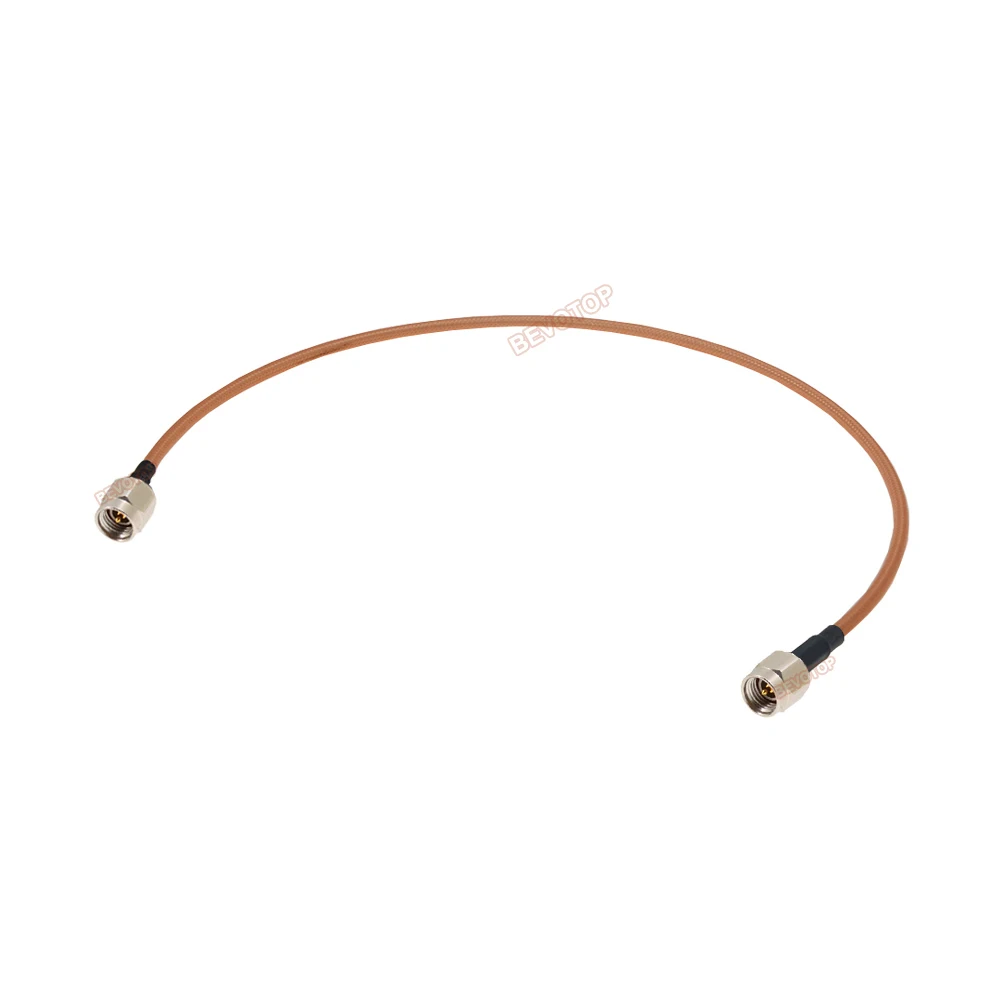 Rg142 Sma Man Naar Sma Mannelijke Plug Vernikkelde Connector Dubbel Afgeschermd RG-142 Kabel Wifi Antenne Verlenging Jumper Pigtail