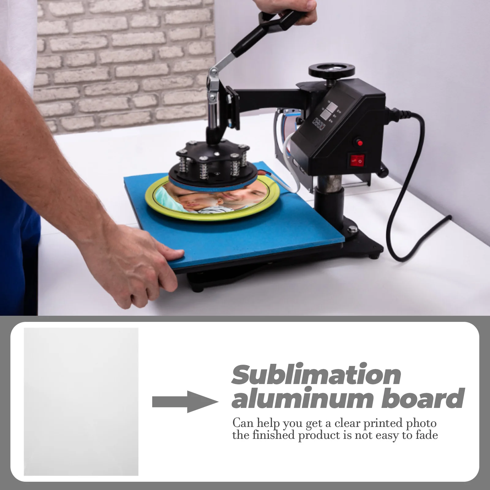 

2pcs Aluminum Plate Sublimation Blanks Metal Sign Plaque For Party Home Decor Background Rustproof Clear Print Ready