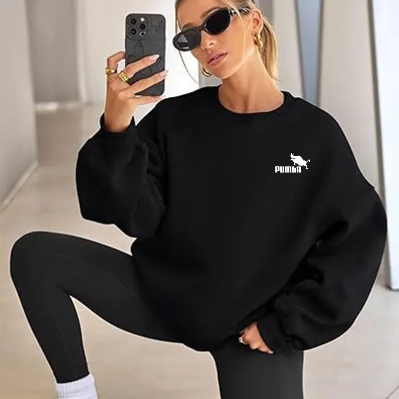 New Woman Clothing Comfortable Sweatshirts Round Neck Hoodie Loose Tops Versatile Casual Simplicity High Quality Daily Hot Sales