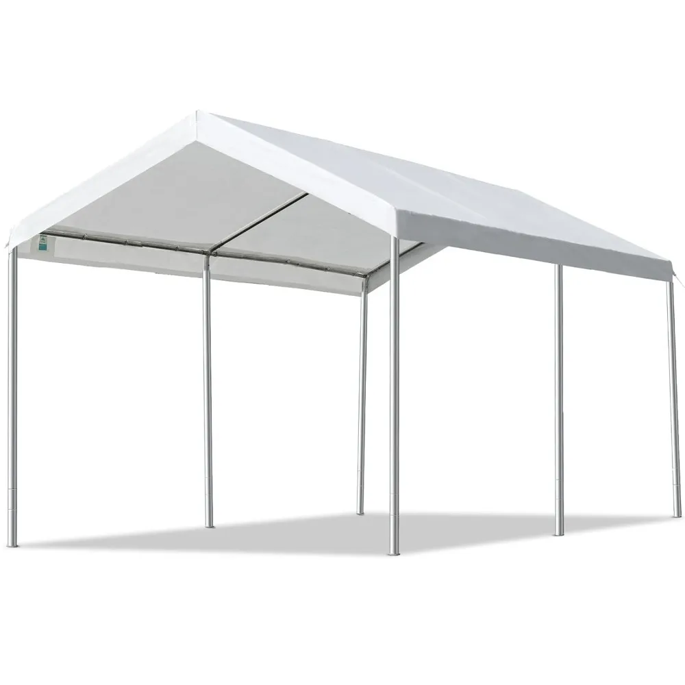 

10x15 ft Heavy Duty Carport Potable Car Canopy Garage Party Tent Boat Shelter, Adjustable Height, Customized