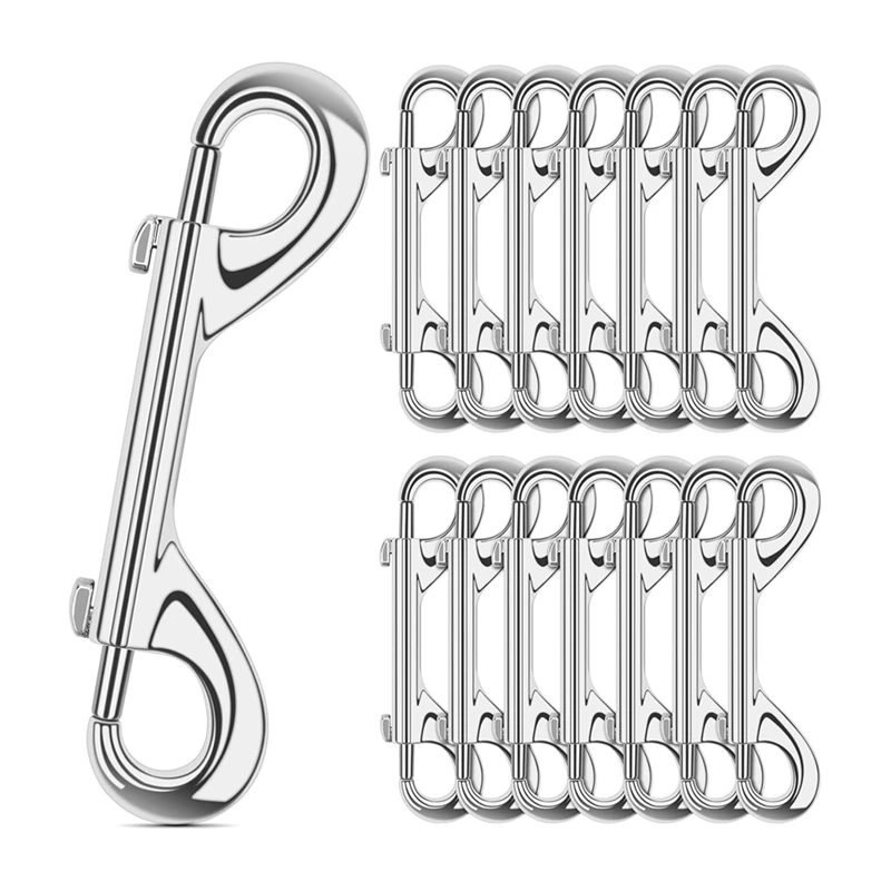 4.7 Inch Double Ended Bolt Snaps Hooks 220Lbs Load Capacity Zinc Alloy Buckles For Cats Dogs Horses Heavy 10 Pack