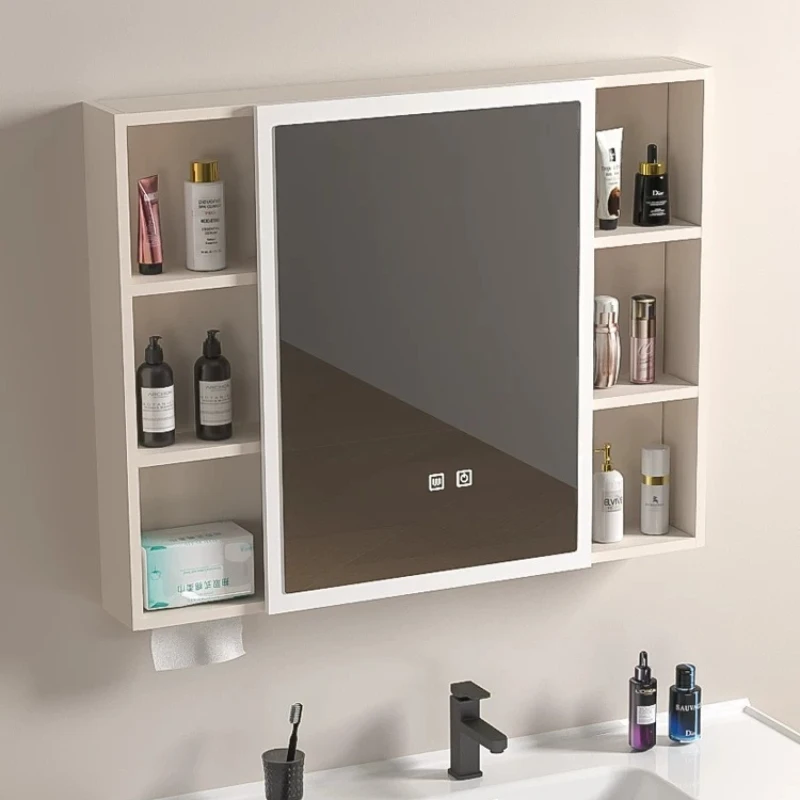 LED Lighted Backlit Bathroom Vanity Mirror Wall Mounted Anti Fog Touch Sensor Dimmable Modern Frameless Bathroom Vanity Mirror