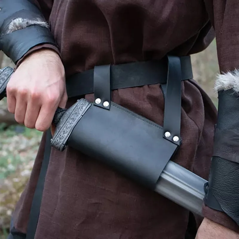 Middeleeuwse Viking Ridder Zwaard Riem Taille Schede Schede Houder Mannen Cosplay Piraat Wapen Kostuum Rapier Riem Holster Kikker Larp