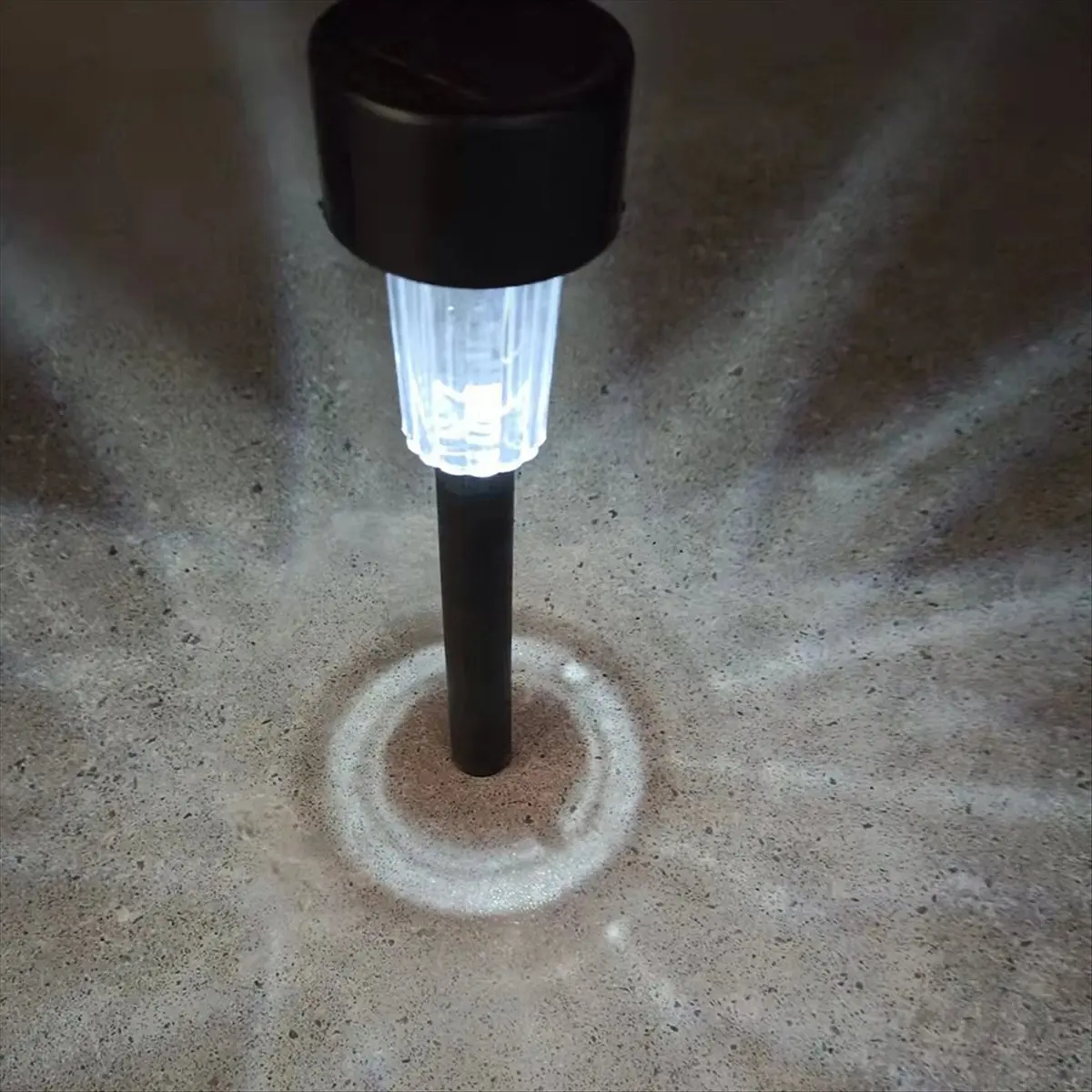 ABMO Warm Solar Lawn Lamp, Outdoor Garden Lamp, Outdoor Ground Lamp, Household Solar Lamp (Plastic Type)