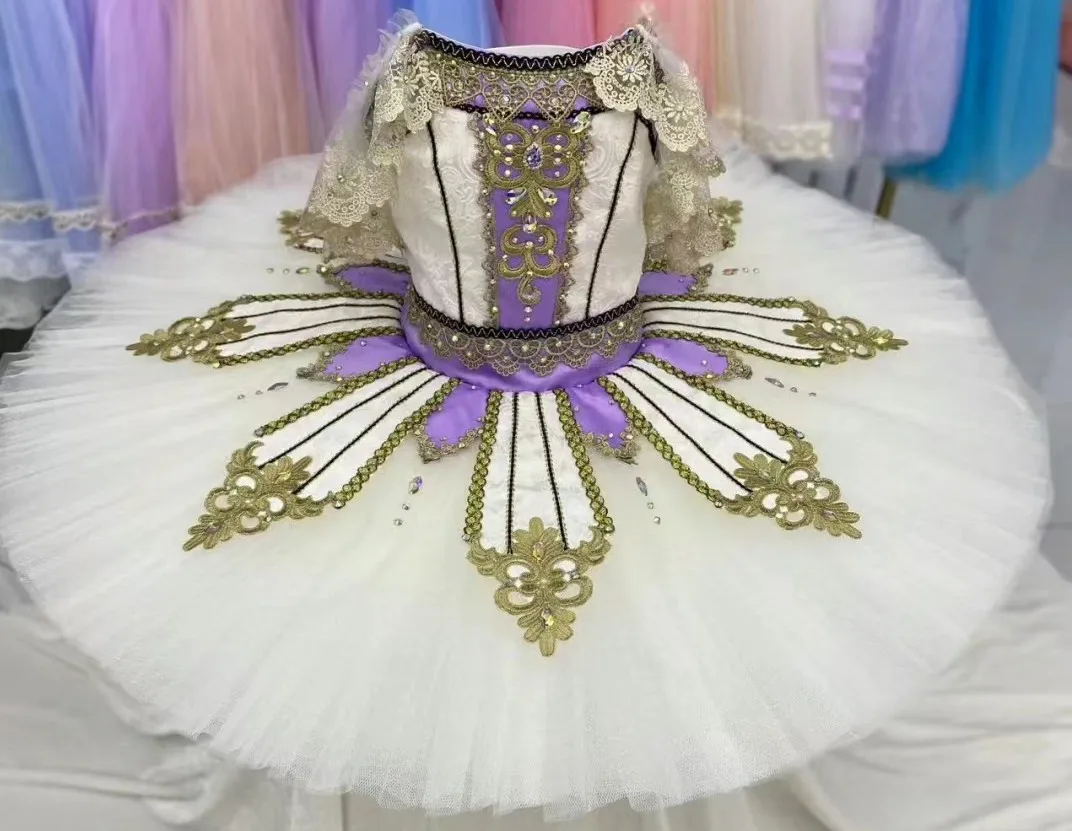 Girls professional ballet tutu multi-repertoire ballet pancake dress