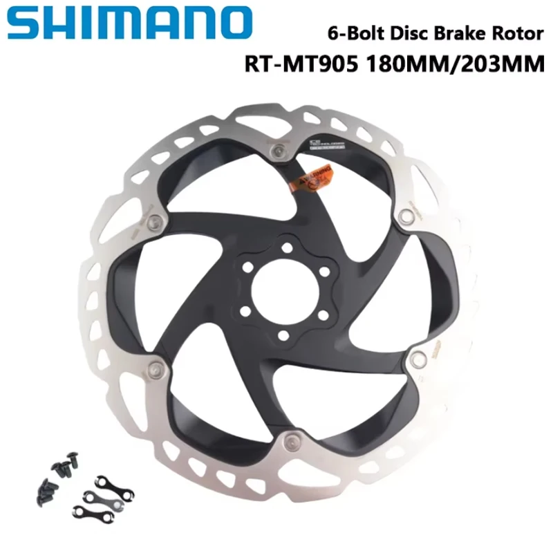 Shimano Brake Rotor RT-MT905 Disc Rotor 6-Bolt Disc Brake Rotor 180MM 203MM Ice Technologies Road Bike Cycling Part