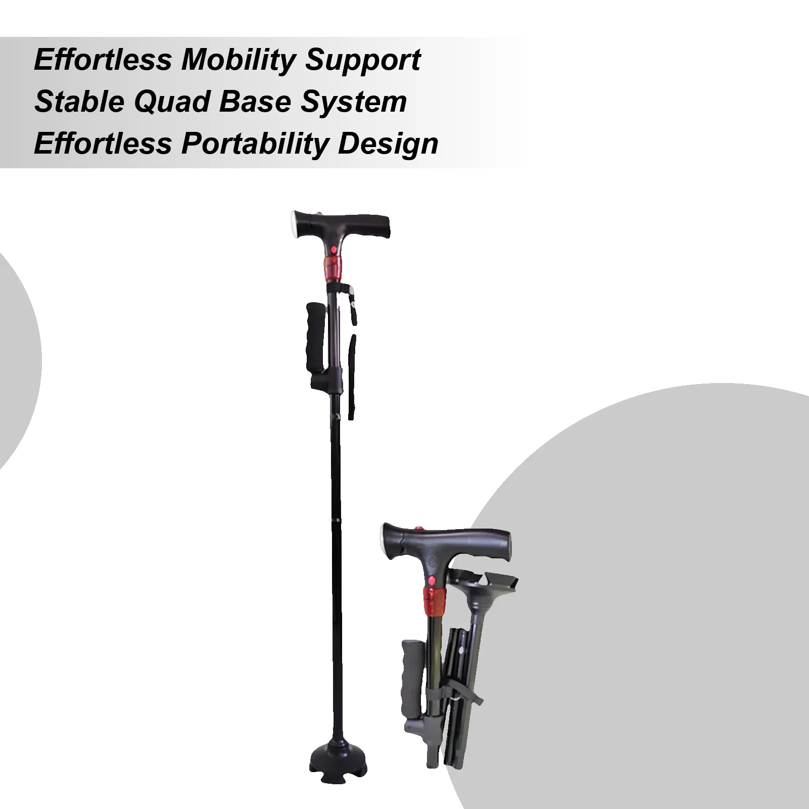 

Walking Cane for Men Walking Stick with LED Light Balancing Mobility Aid for Elderly Hiking Trekking Travel Blind Visually