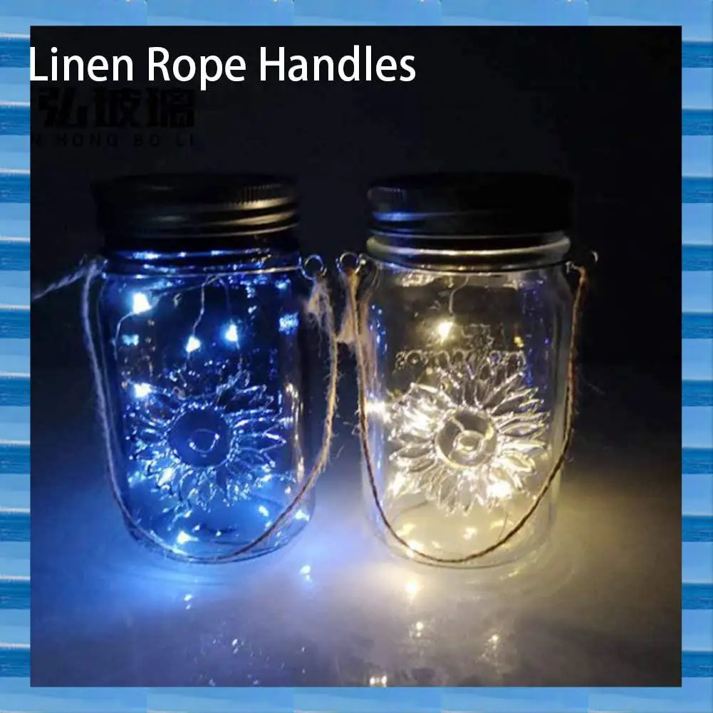AT53 Hangers For Mason Jar,Linen Rope Handles For 70Mm Wide Mouth Mason Jars Glass Jars,Mason Jar Hanging Ropes,20Pcs,No Jars