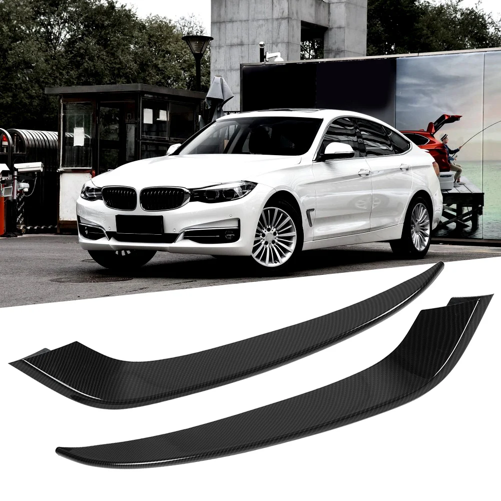 

2Pcs Carbon Fiber Car Front Fog Light Trim Lamp Eyelid Strip Cover For BMW 3 Series Gran Turismo F34 2013-2018 Car Accessories