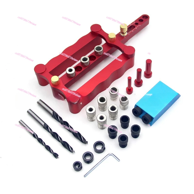 Woodworking drilling positioner set, with graduated drilling positioner, log tenon DIY worker