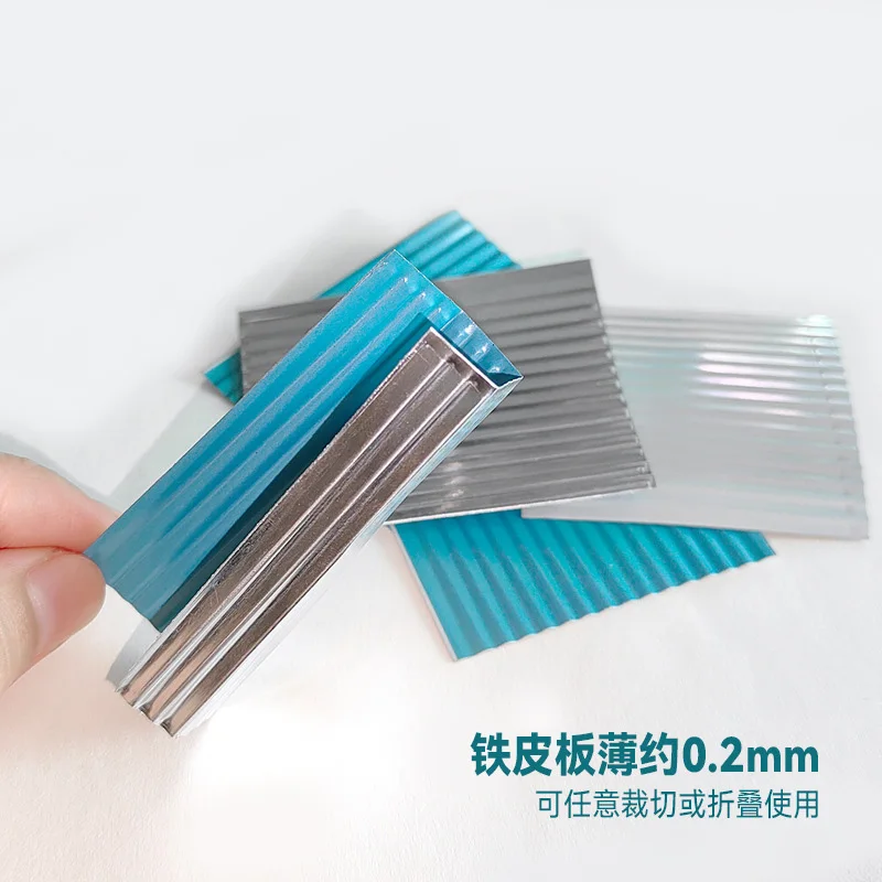 Arkusz aluminiowy falisty 5x5cm, ręcznie robione zestawy modelarskie, stół do piasku, DIY, fabryka, akcesoria do płytek bram rolowanych, 3 szt./5 szt.