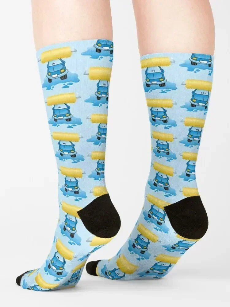 Carwash Cartoon Socks funny gift halloween anti-slip hip hop Socks For Girls Men's