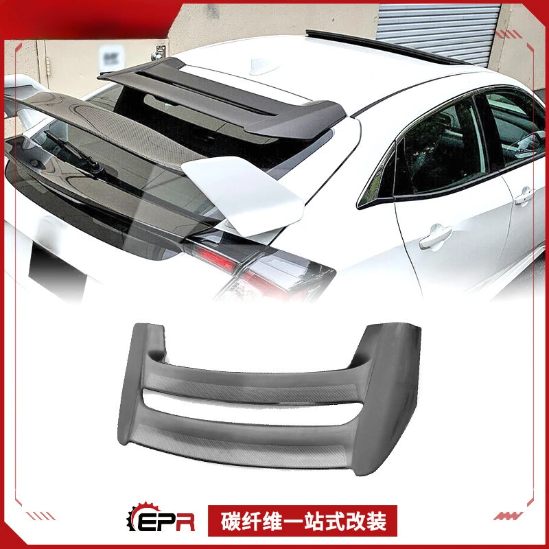 

For Honda FK8 Type R Carbon Fiber Mugen Infinite Fixed Rear Roof Wing