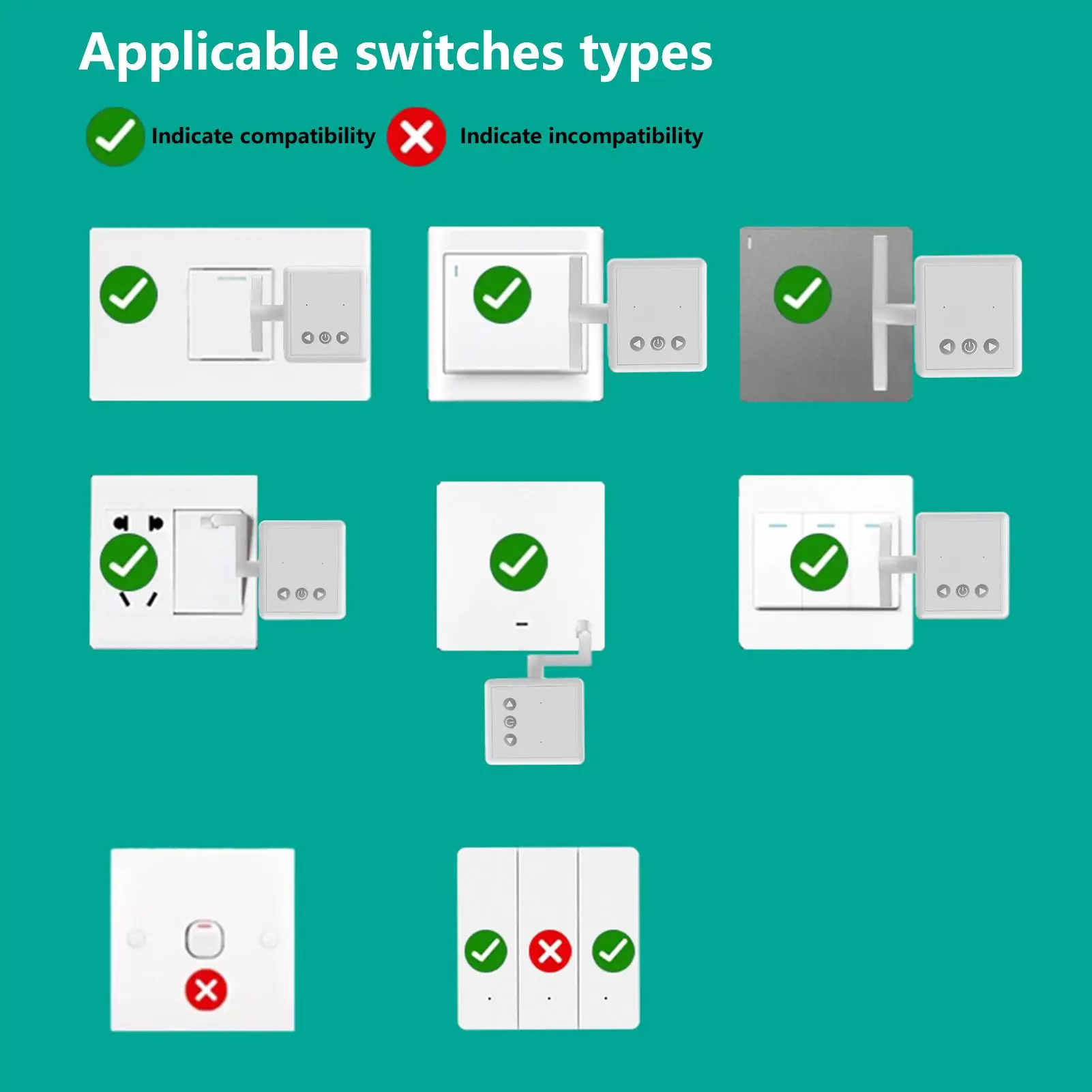 핑거봇 라이트 버튼 푸셔 배선 없음 기숙사 조명용 자동 프레스 제어 장치 홈 차고 가전제품 거실