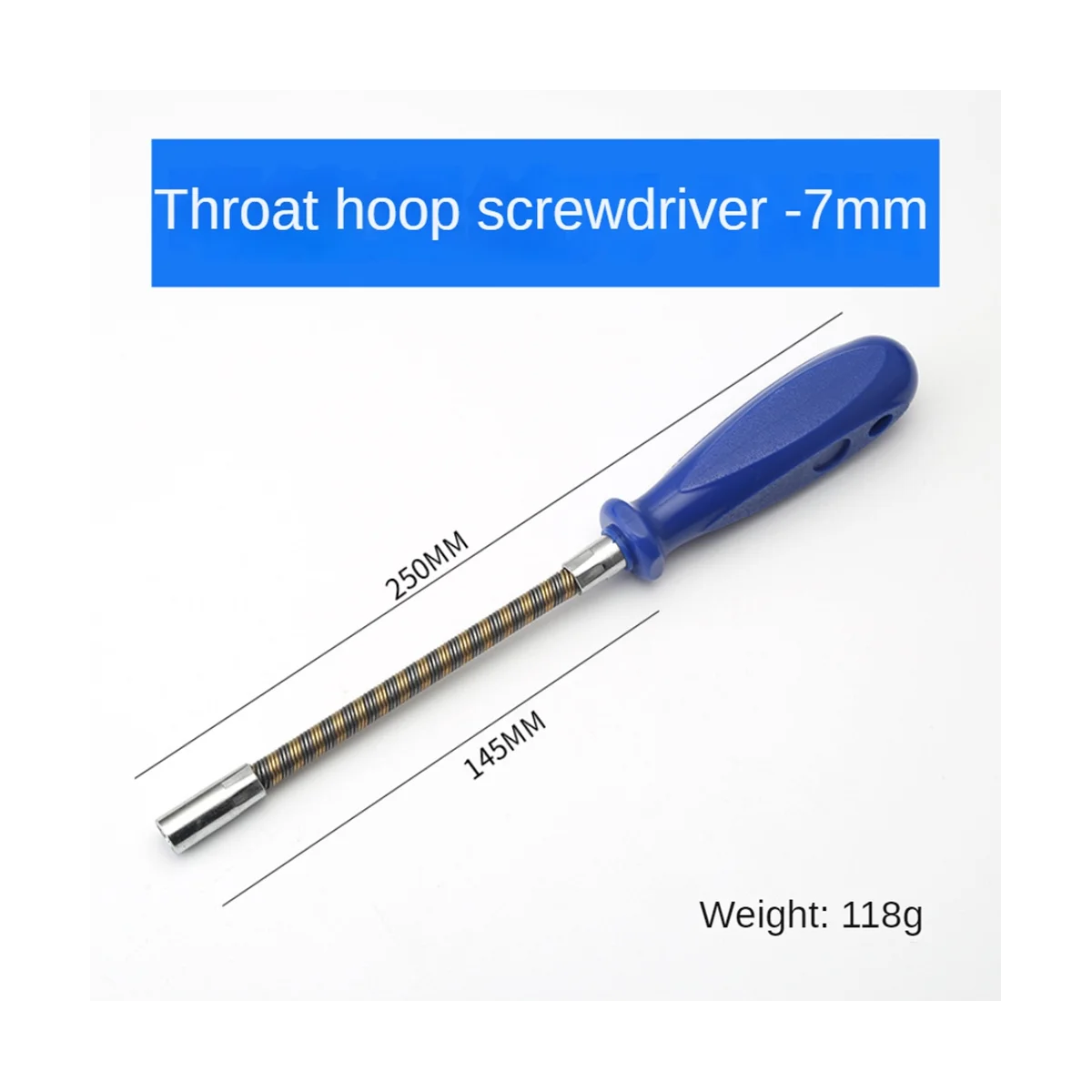 Cacciavite esagonale flessibile da 7mm cacciavite pieghevole a 90 gradi con esagono incassato morsetto per tubo flessibile cacciavite utensili