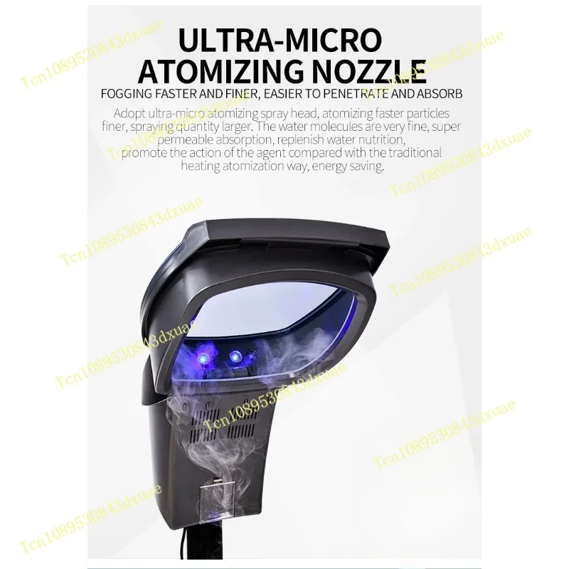Innovaitive Standing Infrared Ozone Hair SPA Steamer Atomizer Nano Micromist Micro Mist O3 Hair Steamer Machine with Stand