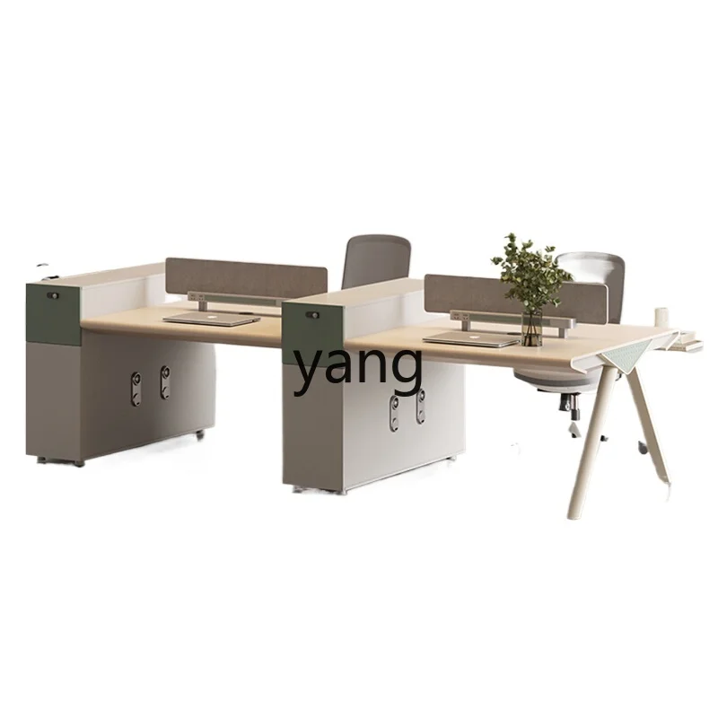 

YJQ four-person desk staff office screen staff desk and chair combination
