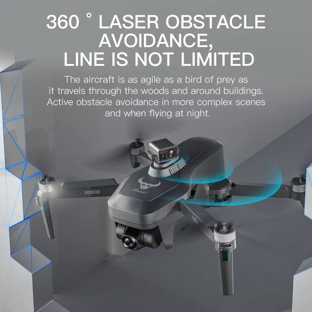 SG906 mini Drone with 3 axis Gimbal 4K HD Camera 5G WiFi Flight time 25 Mins RC Distance 1200M Folding Quadcopter