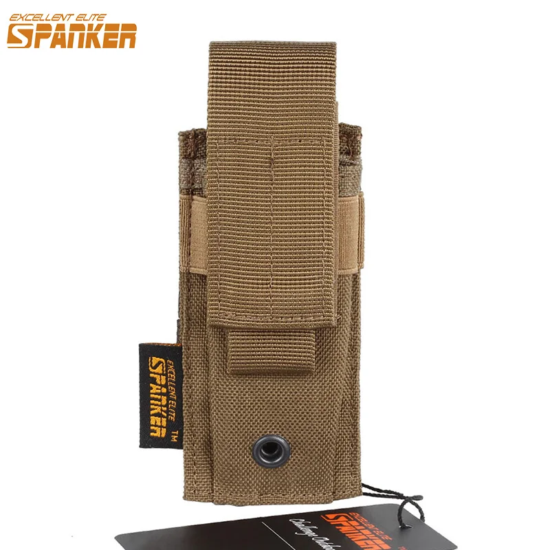 EXCELLENT ELITE SPANKER Tactical Pistol Molle Magazine Bag Single Magazine Holster Hunting Gun Clip Combat Equipment