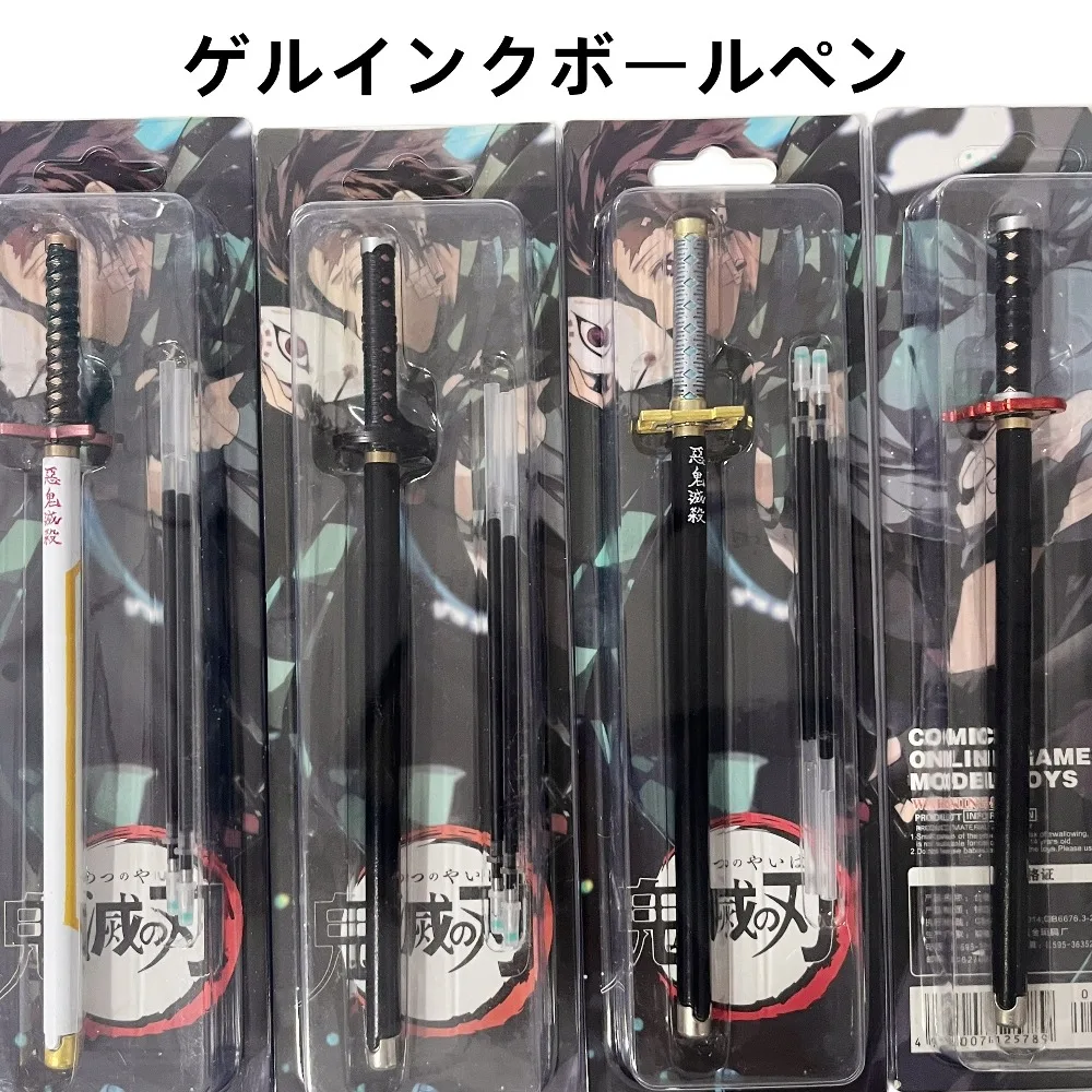 20cm Signature Pen Mitsuri Shinobu Tanjiro Alloy Real Size Ballpoint Pen Anime Character Accessories Office Supplies Gifts