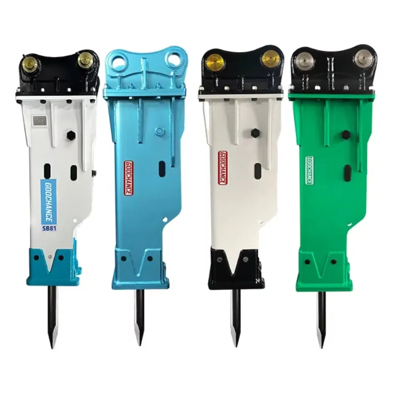 140mm Chisel Korean Multi Color Available SB81 Box Type  Hydraulic Rock Road Stone Hammer Breaker - view 2