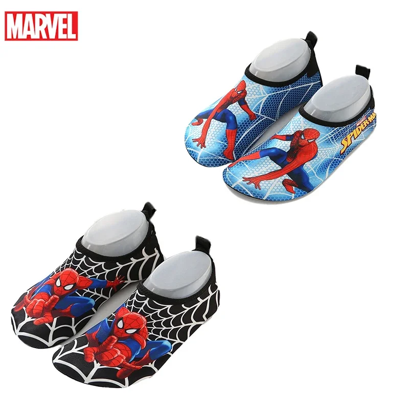 Zapatos de playa para niños de Marvel, calcetines de dibujos animados de Anime Spiderman, zapatos de buceo antideslizantes para niños y niñas,