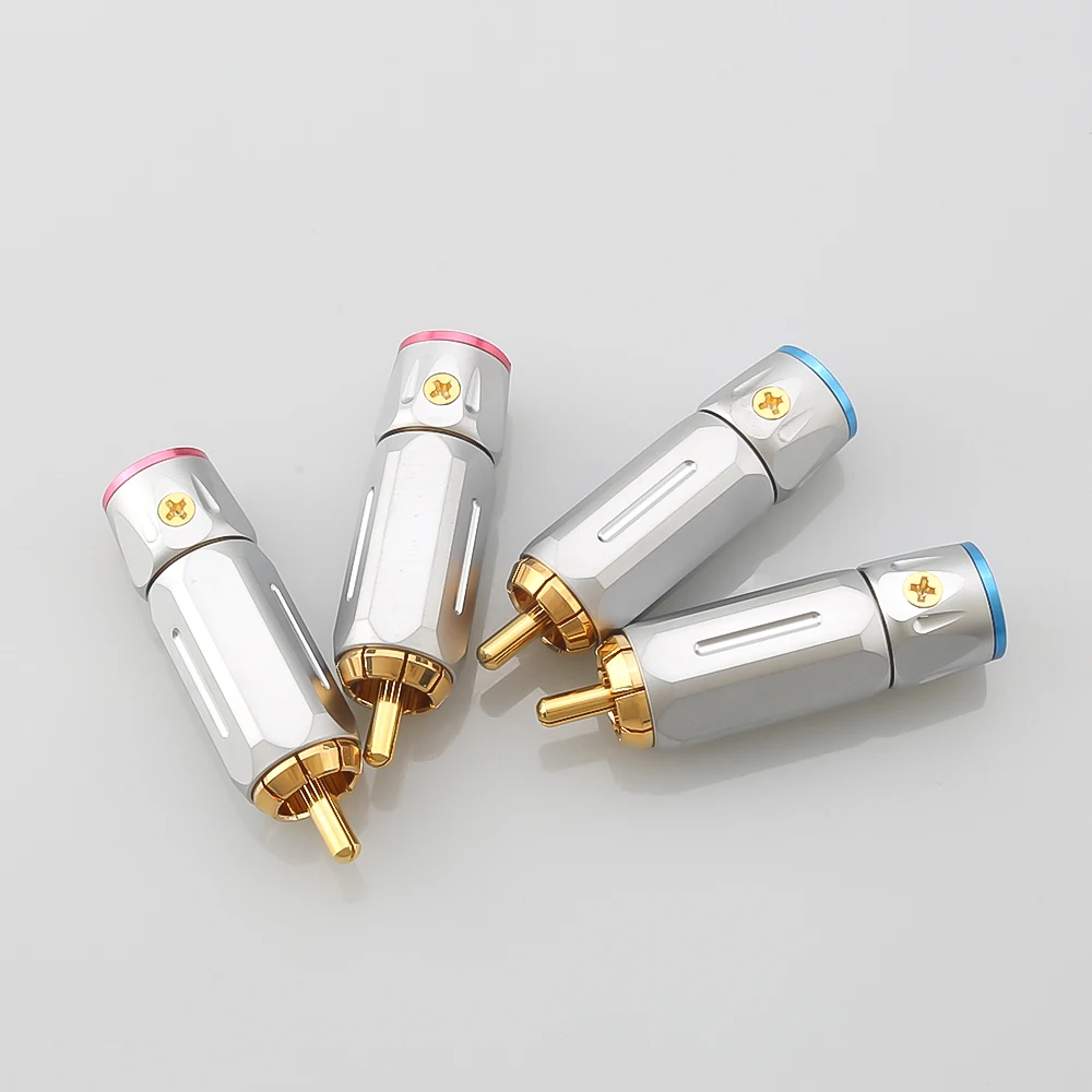 Âm Thanh Hifi Đồng Nguyên Chất Mạ Vàng RCA Adapter Liên Thông Nhà Ga