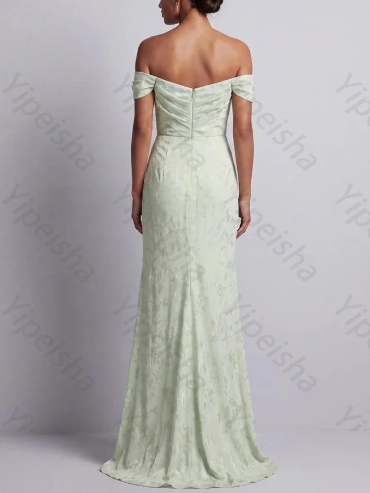 Customized Off Shoulder Short Sleeves Mother of The Bride Dresses Elegant Backless Celebrity Dress High Quality Prom Party Gowns
