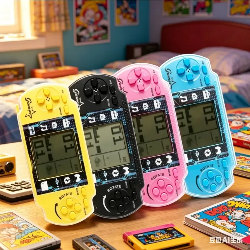 

Large Screen Retro Brick Game Tank Battle Handheld Game Console Kids Portable Game Machine Music Classic Toys