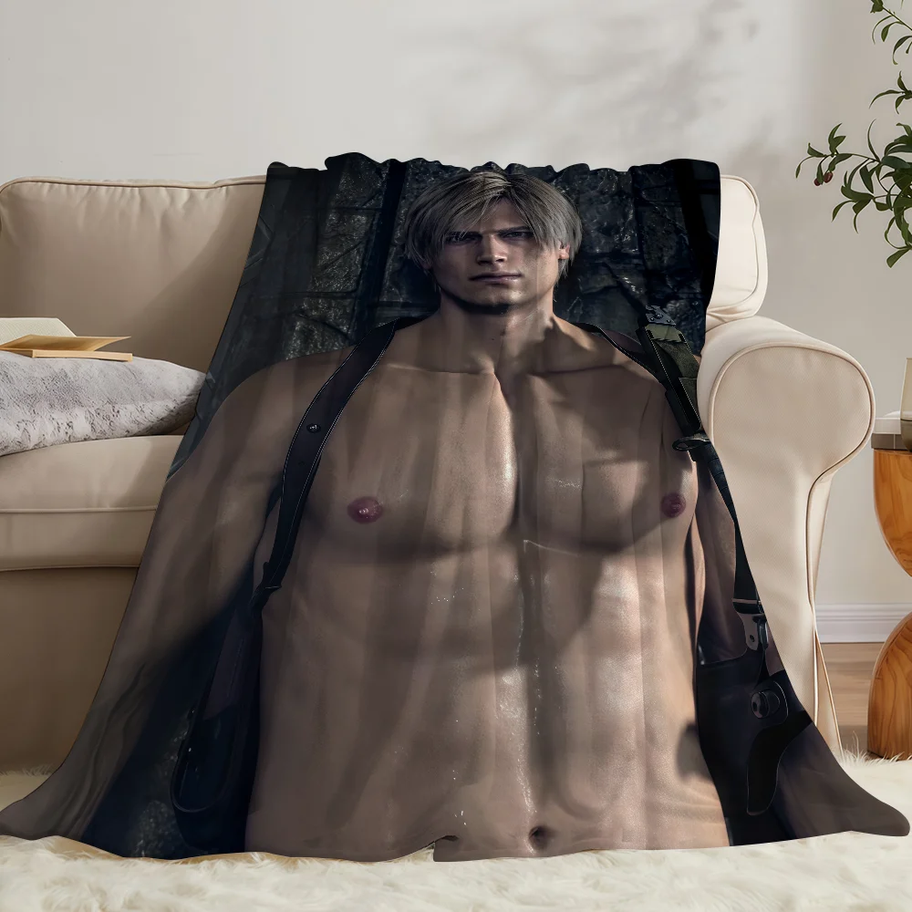 Leon Kennedy R-Resident Evils Blanket Soft Warm And Thick Perfect For Bedroom Living Room Bed Sofa Camping Picnic Office Gift