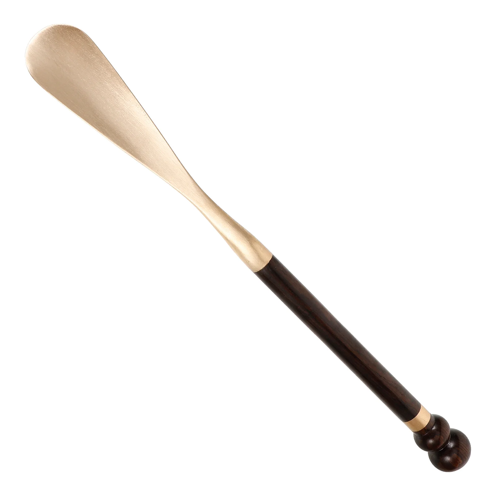 Buzina de sapato longa 35cm, cabeça de cobre, madeira, para homens, botas para idosos, fácil uso, acessórios longos h, design prático
