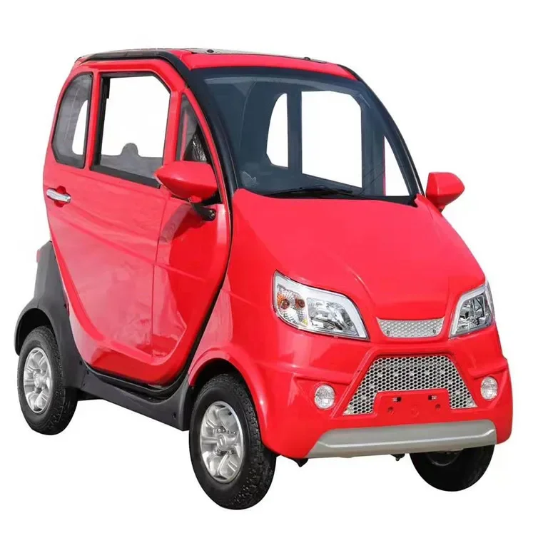 4 Wheel Motorcycle Electric Adult Vehicle For 2 People Mobility Scooter 2 Doors Enclosed Mini Car Max Speed 40km/h